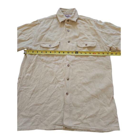 Banana Republic Button Up Short Sleeve Double Pockets Yellow 1980 Vintage Medium - Picture 5 of 14